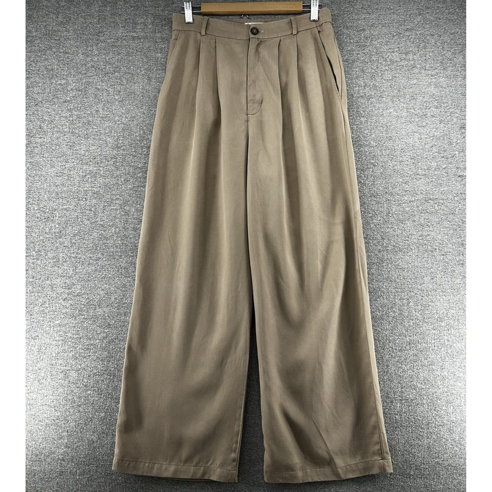 Reformation Mason Pant - Khaki Tan Wide Leg Pants